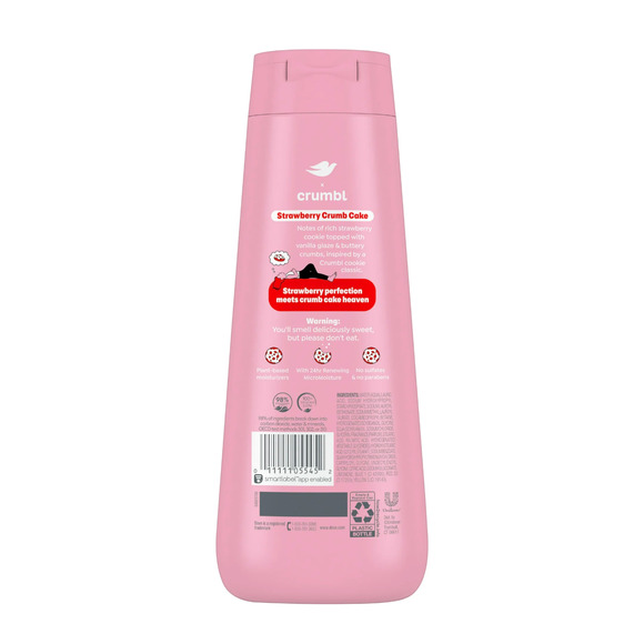 Dove Crumbl Moisturizing Liquid Body Wash Strawberry Crumb Cake, 20oz (Set of 2) - Picture 3 of 6